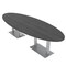 Skutchi Designs 45 in W, 144 in L, 29 in H, Engineered Wood Top, Grey HAR-OVL-46X143-DOU-ASIANNIGHT - alternate 1
